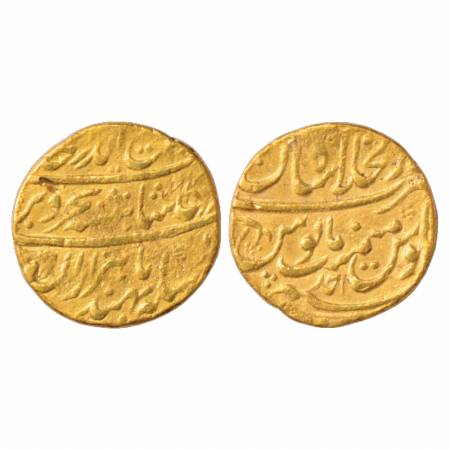 Rafi ud-Darjat (1719 AD), Gold Mohur, 10.92g. Dar ul-Khilafat Shahjahanabad Mint, RY Ahd, 