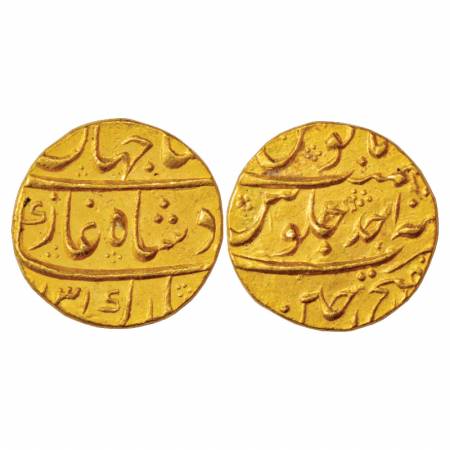 Shah Jahan II (1719 AD), Gold Mohur, 11.04g. Dar ul-Fath Ujjain Mint, AH x131/RY Ahd, KM 4