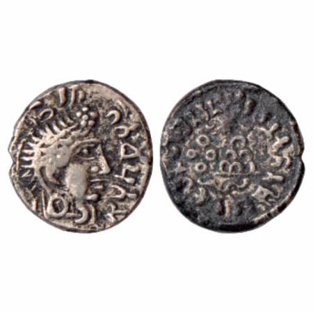 Satavahanas, Silver Portrait Drachm of Gotamiputa Siri Yaña Satakani (180-210 AD), MCSI 16