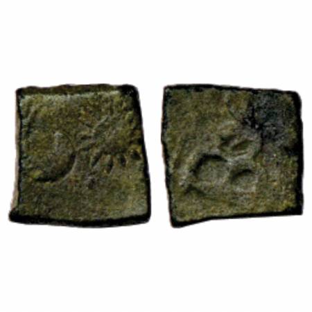 Western Kshatrapas, Uninscribed Copper coin attributed to Chashtana, similar to Jha & Rajg