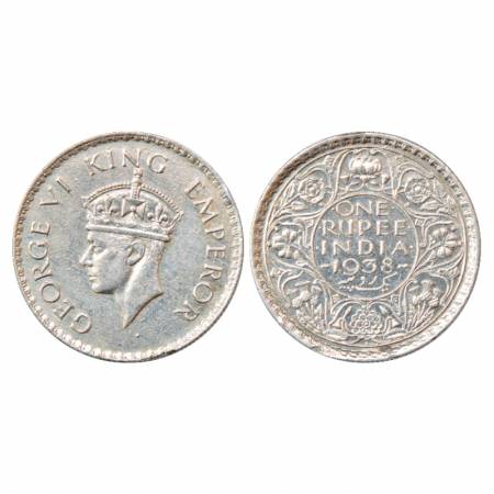 George VI, Silver Rupee, 1938, Bombay Mint, dot, PR 234. Possibly mount removed from edge.