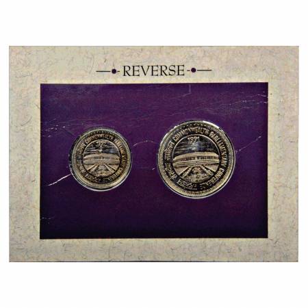 1991, 37th Commonwealth Parliamentary Conference, UNC set of 2 coins, 10 Rupees and 5 Rupe