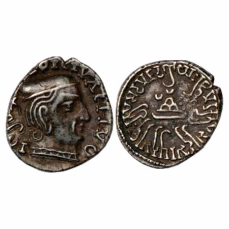 Western Kshatrapas, Kshatrapa Damajadashri II (232-233 AD), Silver Drachm, dated SE154, Jh