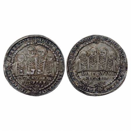 German State-Saxe-Weimar, Johann Ernst, Silver Thaler, 1608, 29.07g. Obv: 4 half-figures f