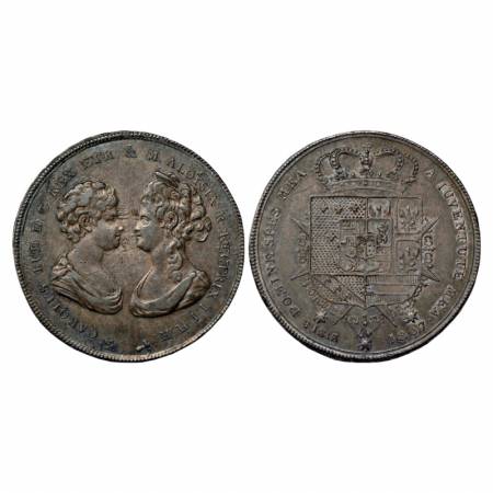 Italian State-Tuscany, Charles Louis, Silver Francescone (10 Paoli), 27.25g. 1807. Obv: Co