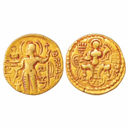 Gupta Empire, Samudra Gupta (350-375 AD), Gold Dinar of 'Standard' type, Altekar Class I, 