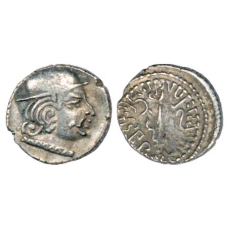 Sharvva Bhattarak of Vallabhi (5th- 6th Century AD), Silver Drachma, 1.79g. Obv: Bust of K