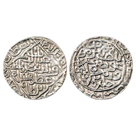 Sultans of Bengal, Ghiyath al-Din 'Azam Shah (1389-1410 AD), Silver Tanka, Arsah Satgaon M