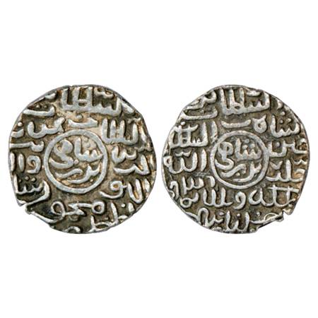 Sultans of Bengal, Ghiyath al-Din Mahmud Shah (1532-1538 AD), Silver Tanka, Husainabad Min