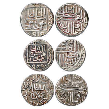 Sultans of Gujarat, Nasir al-din Mahmud Shah I (1458-1511 AD), Silver Coin (3), 1x Tanka, 