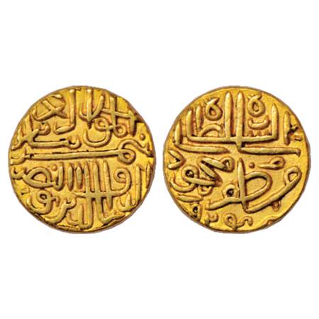 Sultans of Gujarat, Shams al-din Muzaffar II (1511-1525 AD), Gold Tanka, AH 924, Muhammada