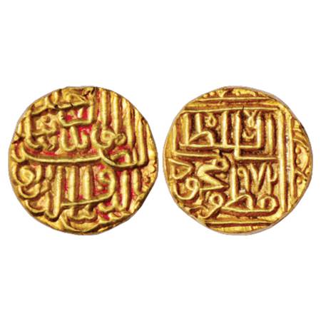 Sultans of Gujarat, Shams al-Din Muzaffar III (1560-1573 AD), Gold Tanka, AH 972, 12.03g. 