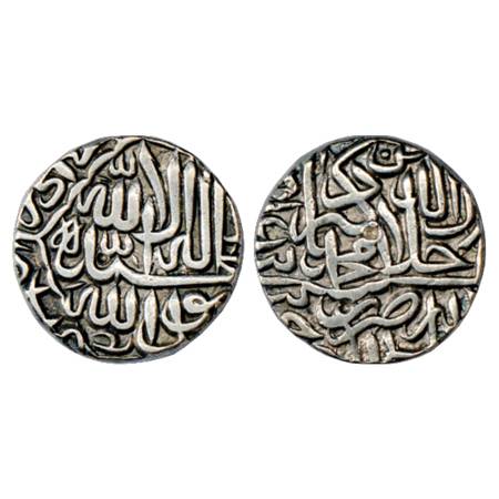 Akbar (1556-1605 AD), Silver Rupee, Dar ul-Khilafat Jaunpur Mint, KM 80.10. Very Fine+, Ra