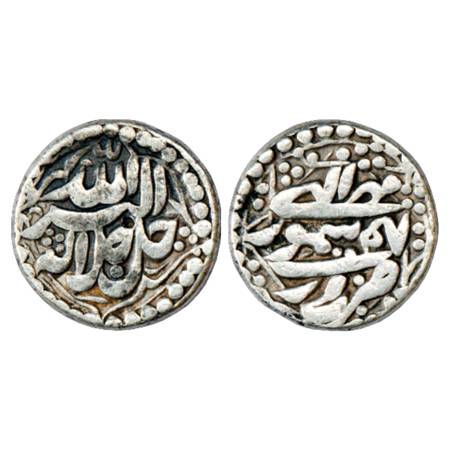 Akbar (1556-1605 AD), Silver Rupee, Sitpur Mint, Mihr 47, with additional word Darb includ