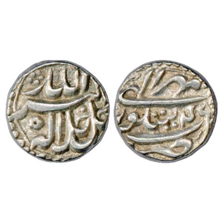 Akbar (1556-1605 AD), Silver Rupee, Sitpur Mint, Mihr 49, KM 93.18. About Extremely Fine, 