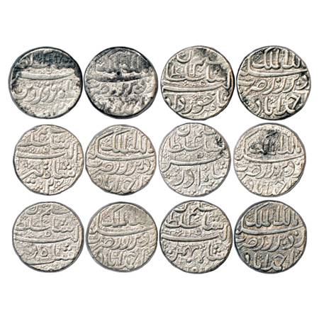 Jahangir with Pre-accession name Salim, Silver Rupee (6), Ahmadabad Mint, Farwardin 2, Khu