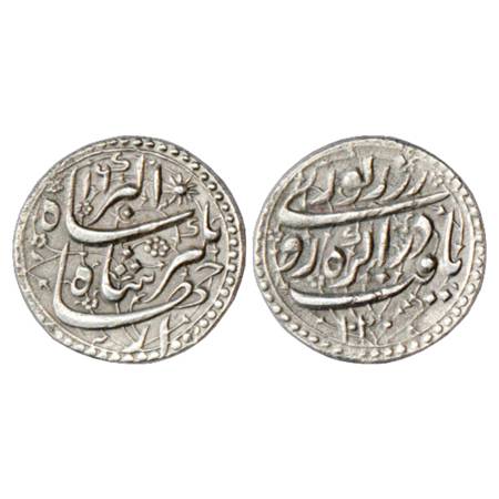 Jahangir (1605-1627 AD), Silver Rupee, Agra Mint, 'Yaft' Couplet, AH 1030/RY 16, KM 149.1.
