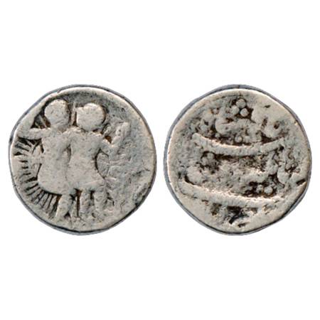 Jahangir (1605-1627 AD), Silver Zodiacal Rupee, 'Gemini' Sign, Ahmadabad Mint, 11.06g. Obv