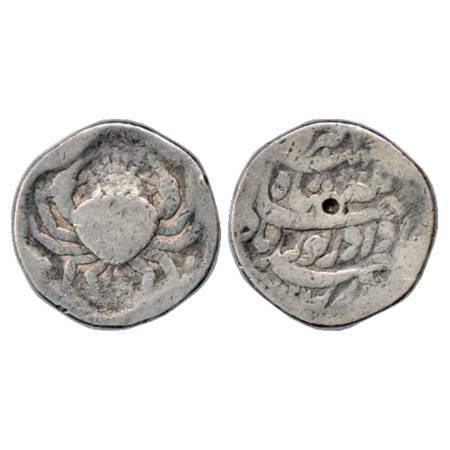 Jahangir (1605-1627 AD), Silver Zodiacal Rupee, 'Cancer' sign, Ahmadabad Mint, AH 1027, 10