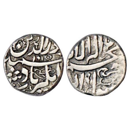 Jahangir (1605-1627 AD), Silver Rupee, Elichpur Mint, AH 1015 (mint-name off flan but disc