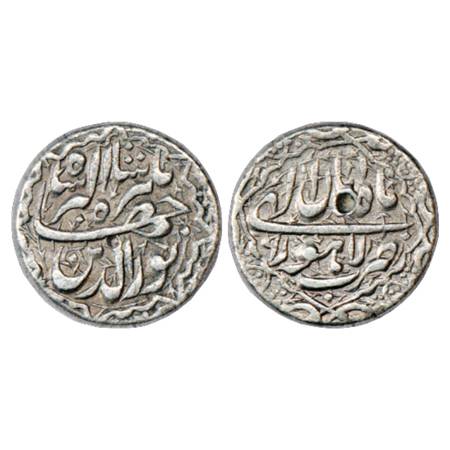 Jahangir (1605-1627 AD), Silver Rupee, Lahore Mint, Aban 9, KM 145.11. Very Fine, Scarce.