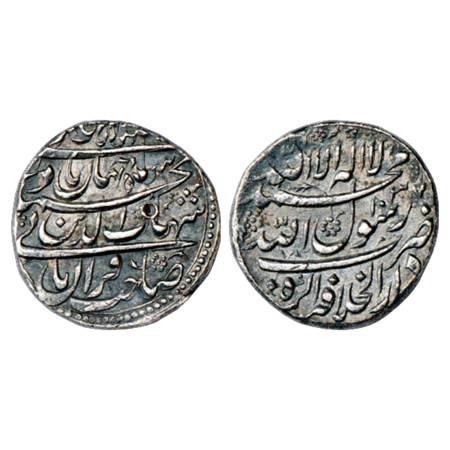 Shah Jahan (1628-1658 AD), Silver Rupee, Dar ul-Khilafat Agra Mint, AH 1037/RY Ahd, KM 222