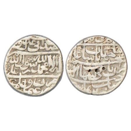 Shah Jahan (1628-1658 AD), Silver Rupee, Burhanpur Mint, AH 1040/RY 4, with legends in cur