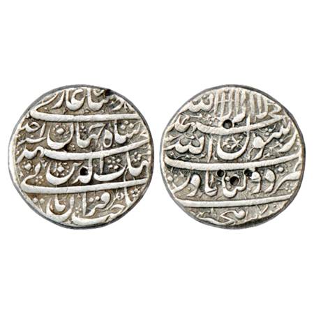 Shah Jahan (1628-1658 AD), Silver Rupee, Daultabad Mint, AH xx37/RY Ahd, with Emperor's fu
