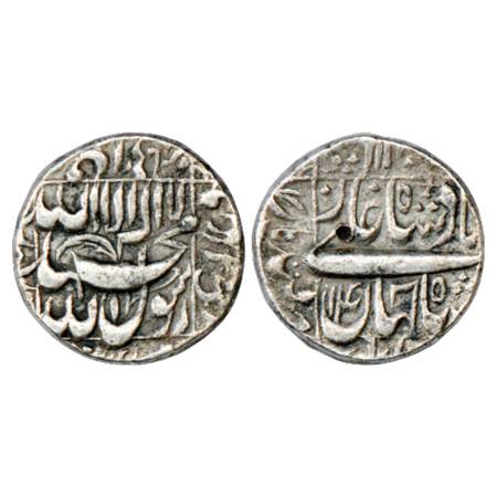 Shah Jahan (1628-1653 AD), Silver Rupee, Qandhar (Deccan) Mint in left quadrant, RY 14, KM