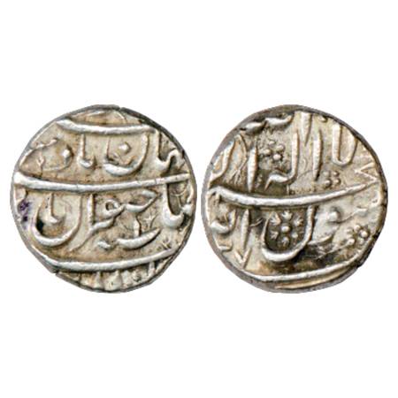 Shah Jahan (1628-1658 AD), Silver ½ Rupee, Surat Mint (by style), AH xx37, with Emperor's 