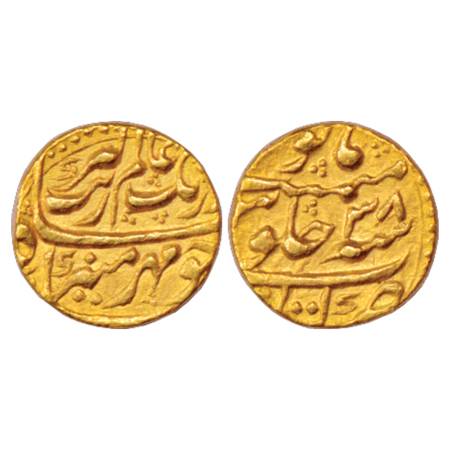 Aurangzeb (1658-1707 AD), Gold Mohur, 11.05g. Katak Mint, RY 38, KM 315.29. Very Fine+, Ra