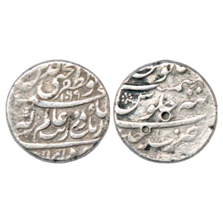 Aurangzeb (1658-1707 AD), Silver Rupee, Tatta Mint, 'Muhayyi ud' type, AH 1069/RY Ahd, KM 