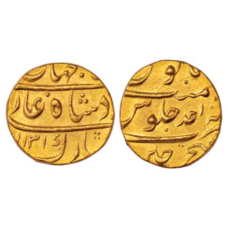 Shah Jahan II (1719 AD), Gold Mohur, 11.00g. Dar ul-Fath Ujjain Mint, AH 1131/RY Ahd, KM 4