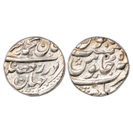 Muhammad Shah (1719-1748 AD), Silver Rupee, Bhakkar Mint, RY 5, 'Az-Fazl-ullah Badshah-i-J