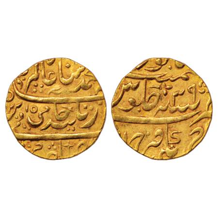 Farrukhabad, Ahmad khan Bangash (1750 - 1771 AD), Gold Mohur, 10.68g. Ahmadnagar Farrukhab