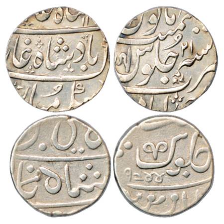 Maratha Confederacy, Silver Rupee (2), Ahmadabad Mint, in the name of Shah Alam II, RY 21 