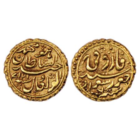 Mysore, Tipu Sultan (1787-1799 AD), Gold Pagoda, 3.41g, Khurshed Sawad Mint AM 1217/RY 7, 