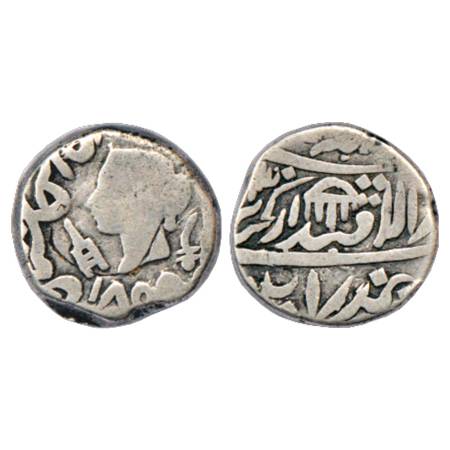 Bindraban , Silver Rupee, AD 185x, with the name and portrait of Queen Victoria, 'Dagger a