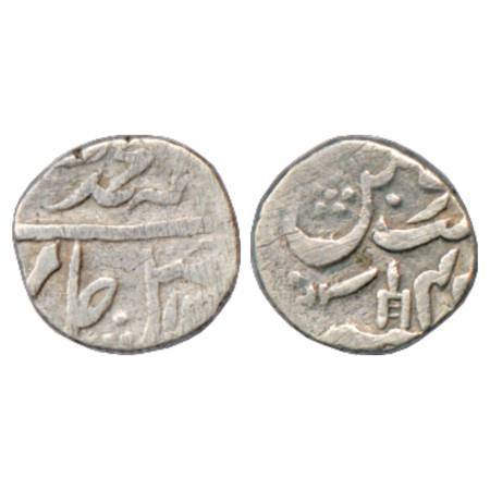 Bindraban , Silver ½ Rupee, in the name of Shah Alam II, RY 44, 'Scimitar and Dagger' mint
