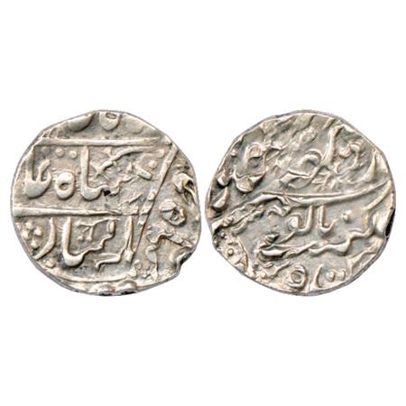 Jodhpur , Bijay Singh (1752-1793 AD), Silver Rupee, Dar ul-Mansur Jodhpur Mint, in the nam