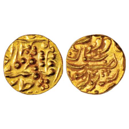 Karauli , Madan Pal (1854-1869 AD), Gold Mohur, 10.85g, in the name of Queen Victoria, RY 