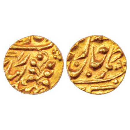 Kishangarh , Yaghyanarayan Singh (1926-1938 AD), Gold ½ Mohur, 5.46g, in the name of Georg