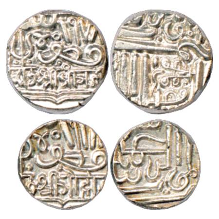 Kutch, Silver (2), Pragmalji I, Kori, DR-K 76-1 and Gohodji II, ½ Kori, DR-K 111.1. Both c