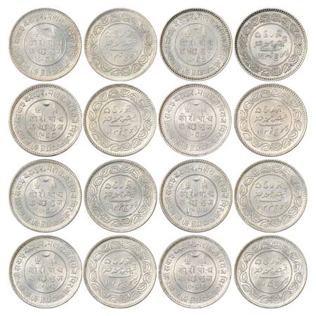 Kutch, Khengarji III (1875-1942 AD), Silver 5 Kori (8), VS 1986/AD 1930, VS 1987/AD 1930, 