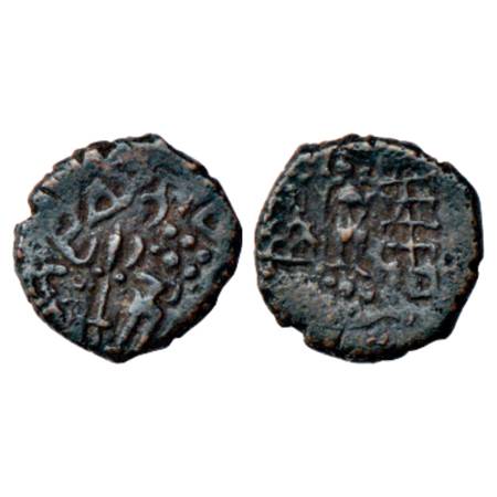 Yaudheyas, Copper Fractional Unit struck in the name of 'Brahmanya', or the war-god 'Kumar