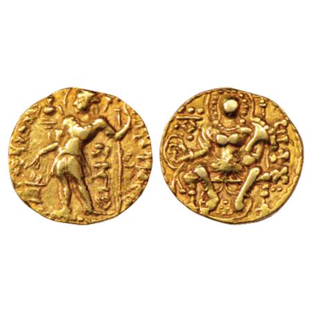 Gupta Empire, Samudra Gupta (350-375 AD), Gold Dinar, 'Standard' type, Altekar Class I, va