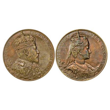 Edward VII , Coronation Medal, 9th August 1902, Bronze, 79.73g. Obv: Crowned bust of Edwar