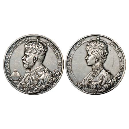 George V , Coronation Medal, 22nd June 1911, Silver, 87.70g. Obv: Portrait bust of George 