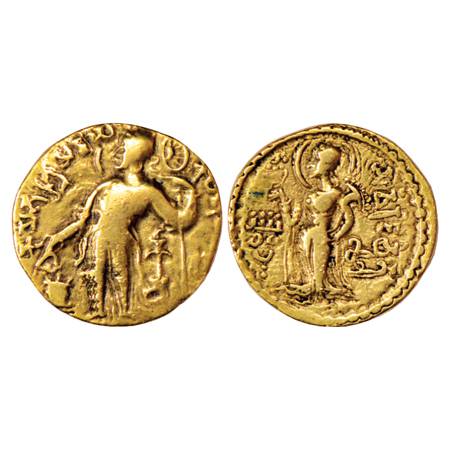 Gupta Empire, Samudra Gupta (350-375 AD), Gold Dinar, 'Kacha' type, Altekar var. A, 7.40g.