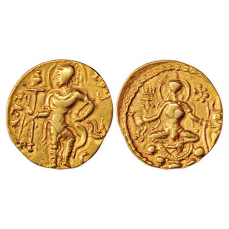 Gupta Empire, Chandra Gupta II (375-415 AD), Gold Dinar, 'Archer' type, Altekar Class II, 